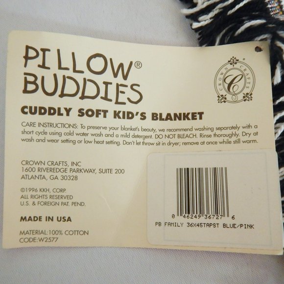 1996 Goodwin Weavers Pillow Buddies Kids Tapestry Throw Blanket Nursery Animals - Picture 16 of 16